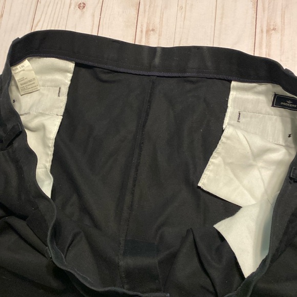 Men’s Dockers pleated classic fit cotton dress pants slacks 50 x 30 Black - Picture 4 of 6